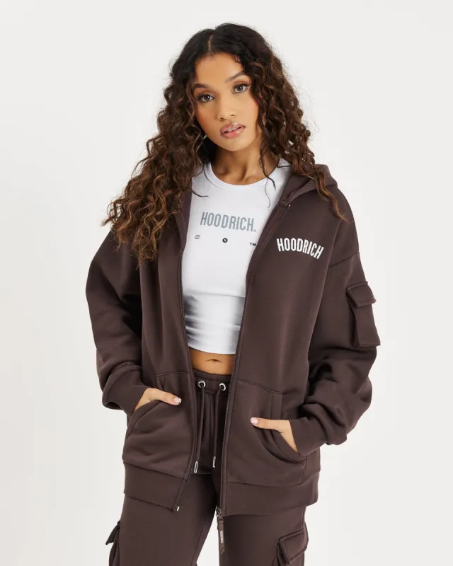 OG Luna Full Zip Hoodie - Java/White sold by Hoodrich
