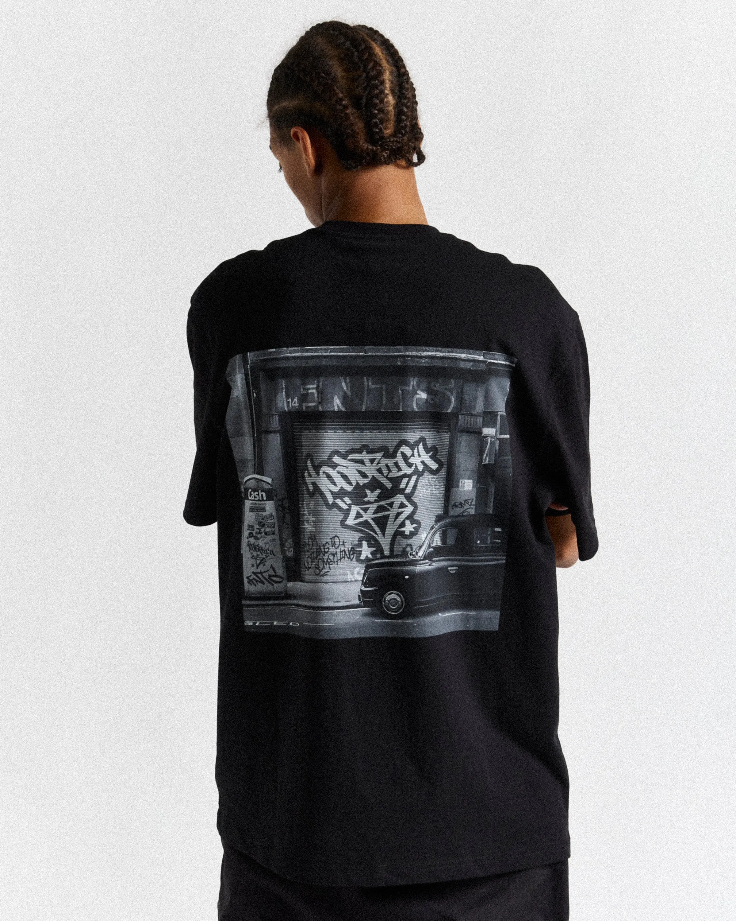 Graffiti Shutter T-Shirt - Black/Grey sold by Hoodrich