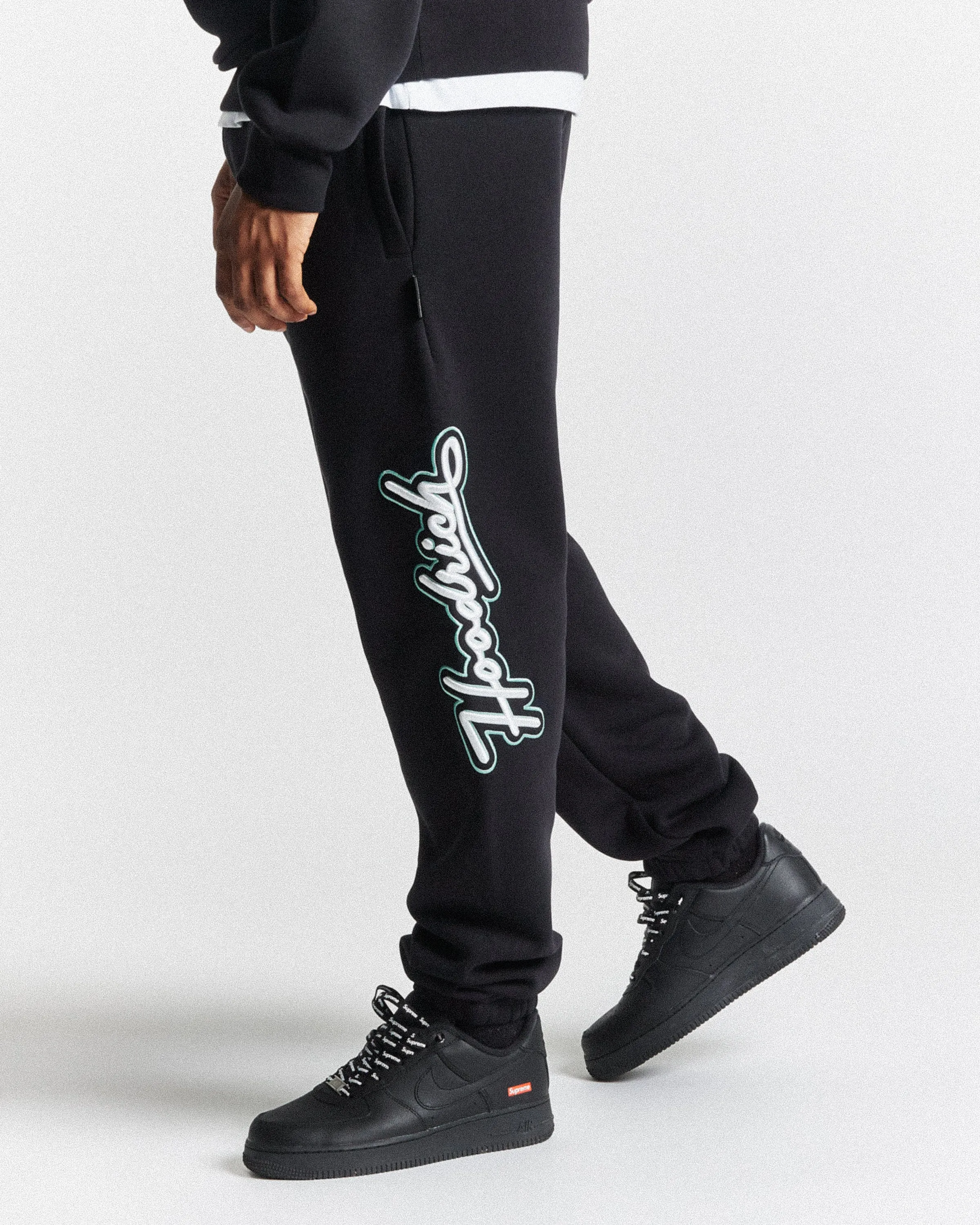 Arena Joggers - Black/White/Blue sold by Hoodrich