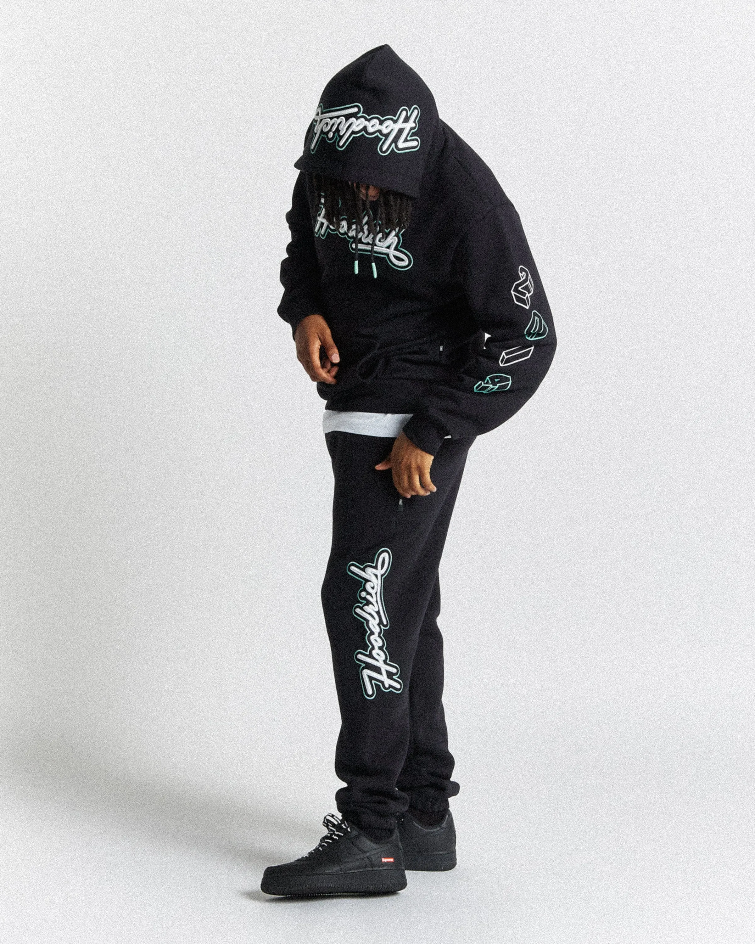 Arena Joggers - Black/White/Blue sold by Hoodrich product image thumbnail 2