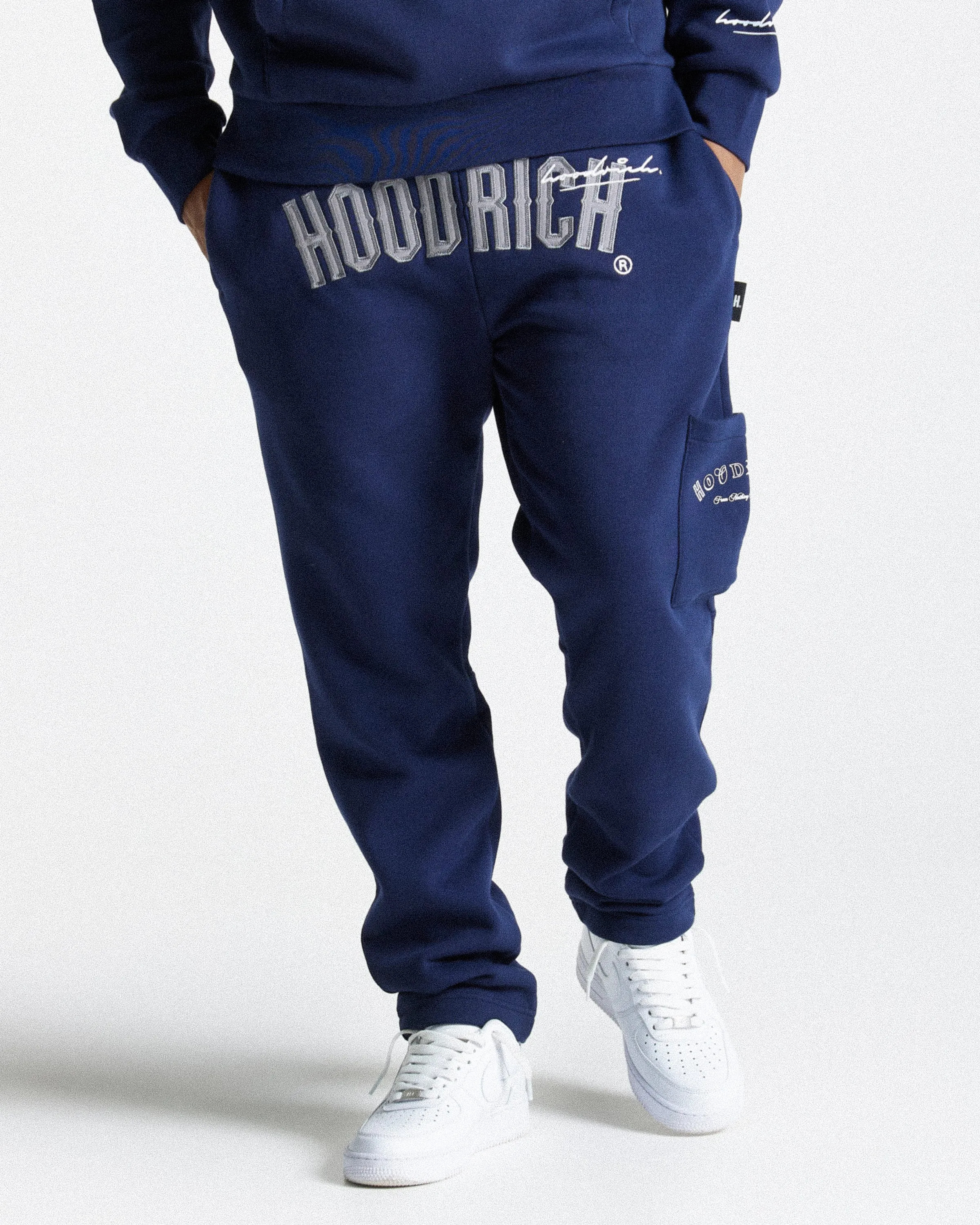 Stature Joggers - Navy/White sold by Hoodrich product image thumbnail 3