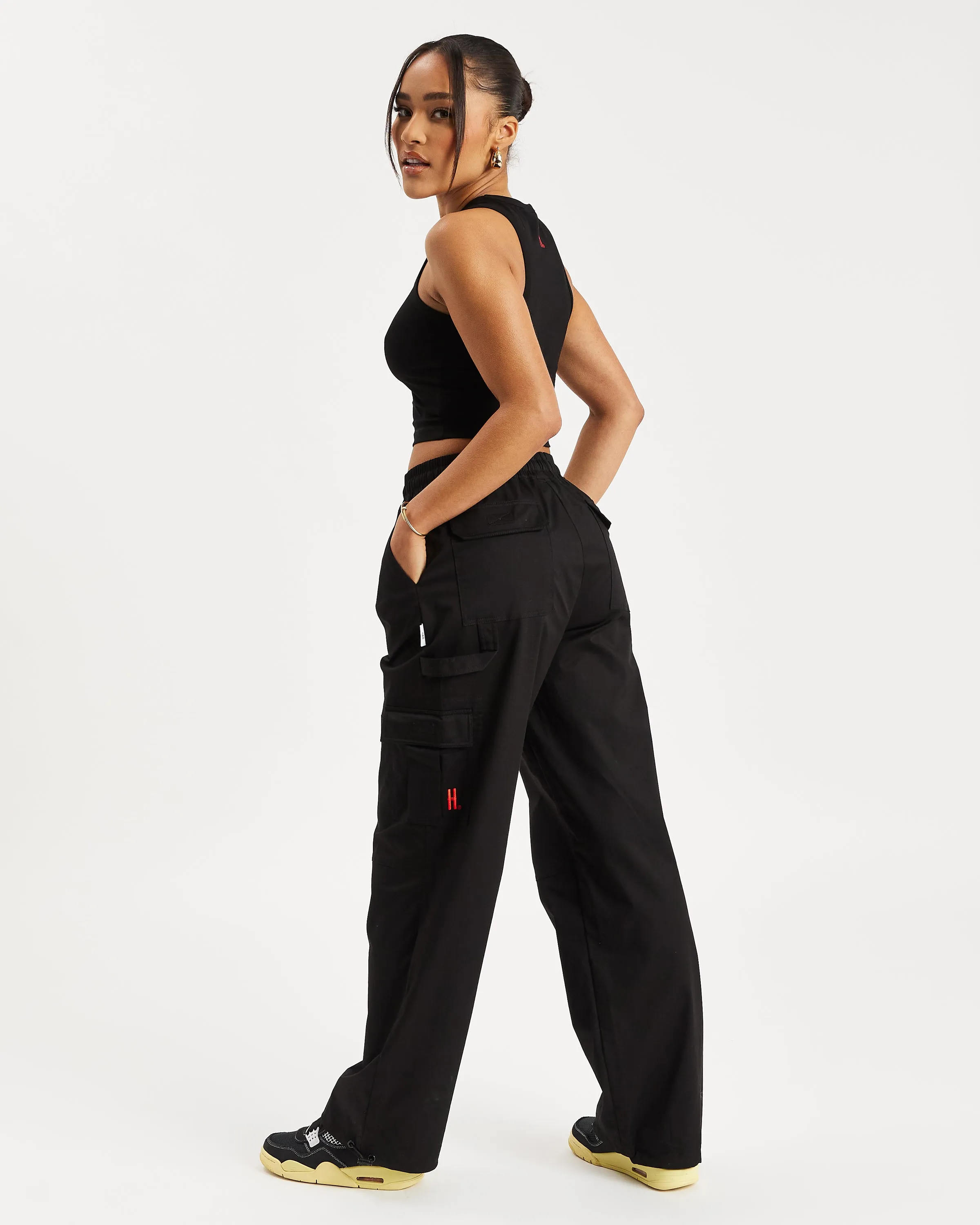 OG Combat Cargo Pants - Black/White/Red sold by Hoodrich product image thumbnail 4