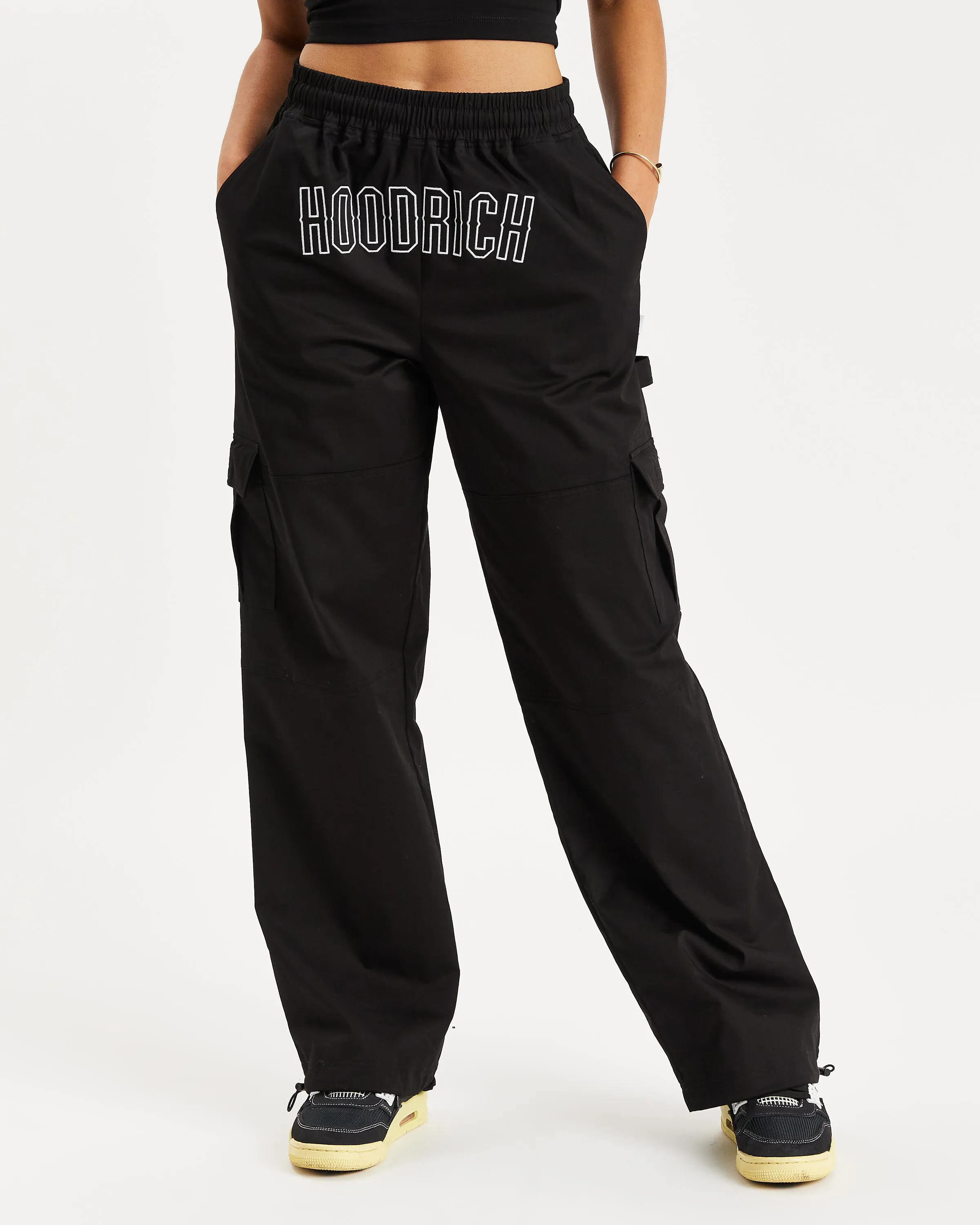 OG Combat Cargo Pants - Black/White/Red sold by Hoodrich