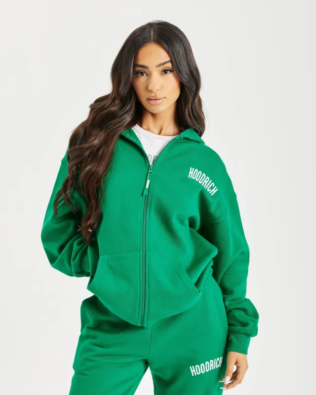 OG Staple Full Zip Hoodie - Jolly Green/White sold by Hoodrich