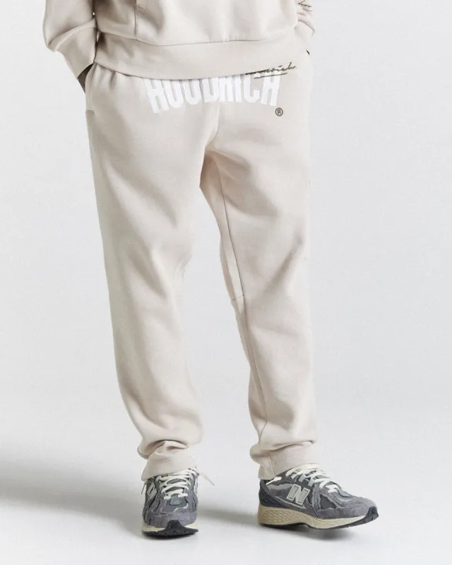 Stature Joggers - Beige/White sold by Hoodrich