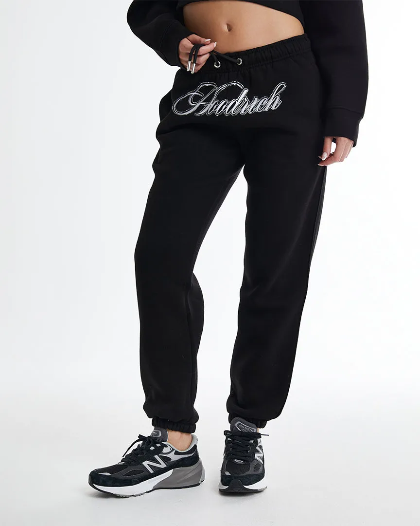 Figure Joggers - Black/White/Rhinestone sold by Hoodrich product image thumbnail 3