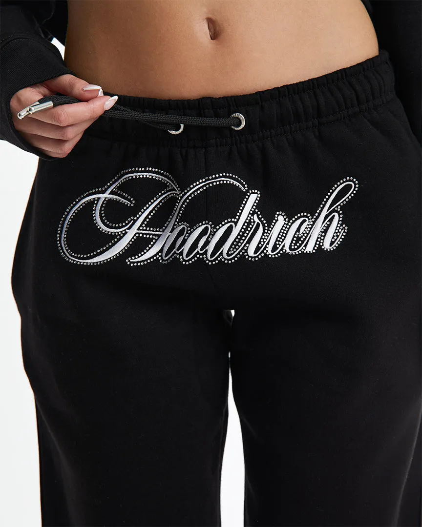 Figure Joggers - Black/White/Rhinestone sold by Hoodrich product image thumbnail 2