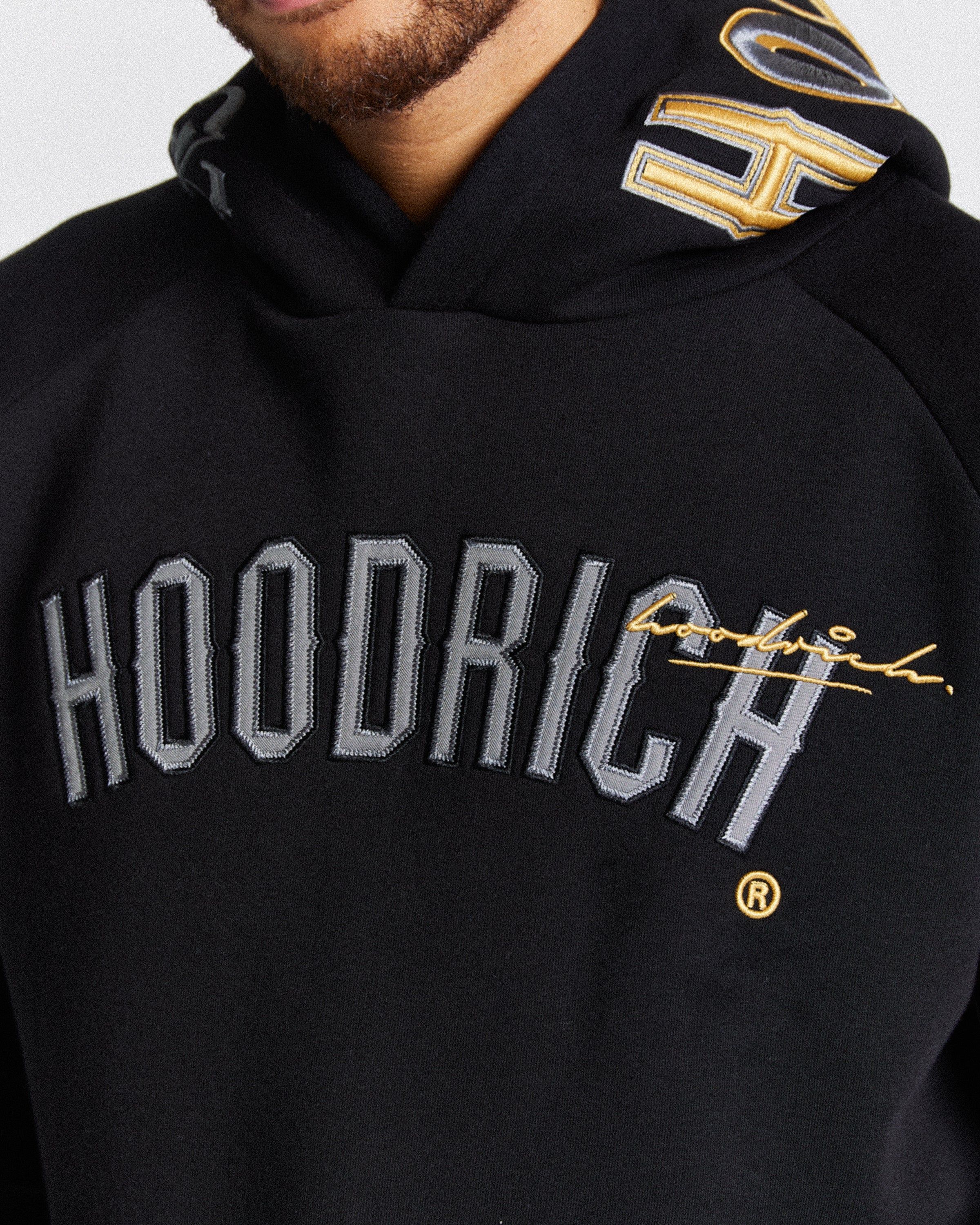 Hoodrich Stature Hoodie - Black/Gold/Grey | Parallel Hoodrich Stature Hoodie - Black/Gold/Grey | Parallel