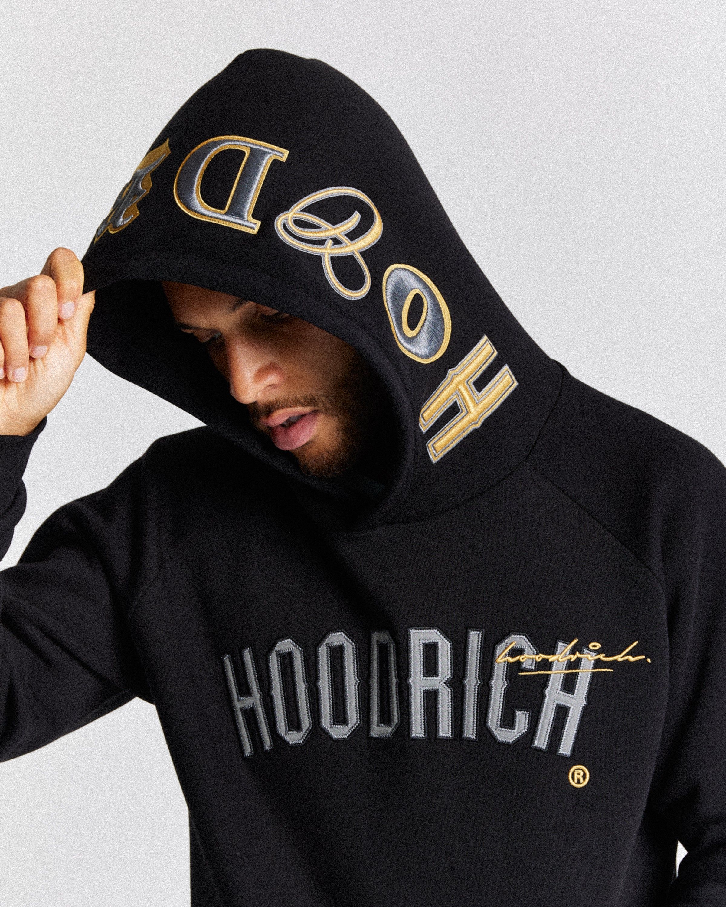 【HOODRICH】Stature Hoodie スウェット パーカー Stature Hoodie - Grey/Black/Red