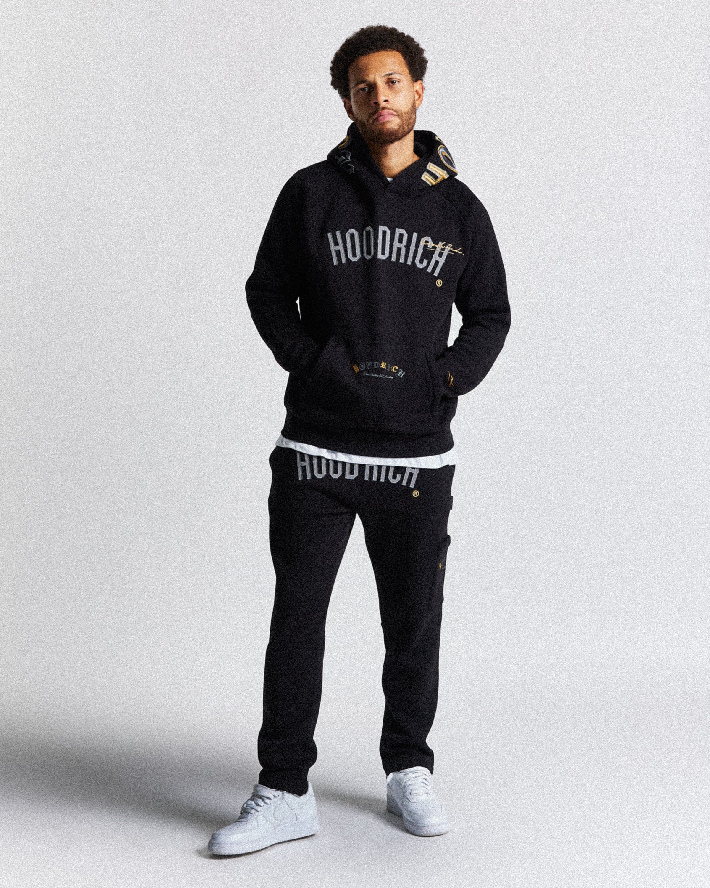 Stature Hoodie - Black/Gold/Grey sold by Hoodrich product image thumbnail 2