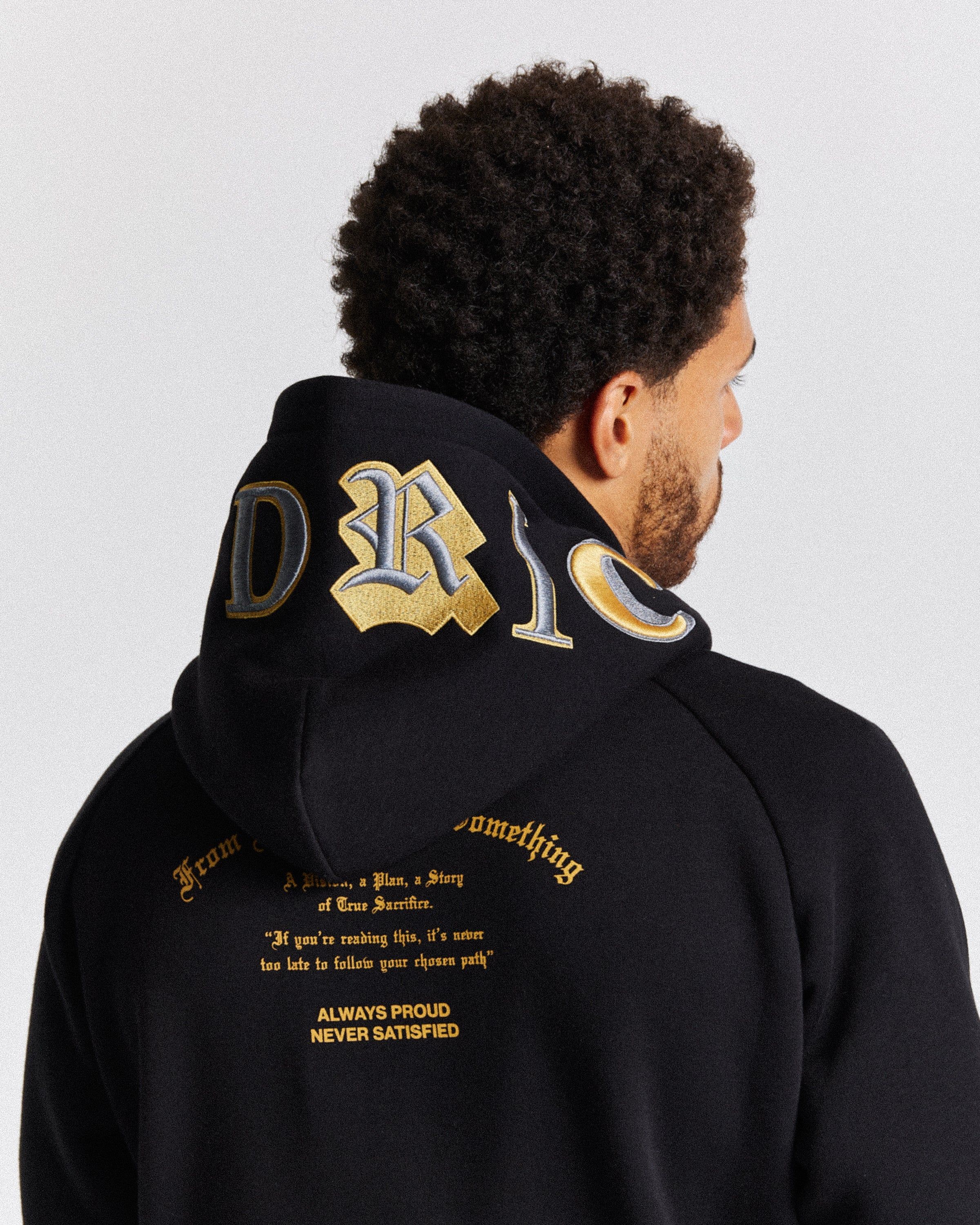 Stature Hoodie - Black/Gold/Grey sold by Hoodrich product image thumbnail 4