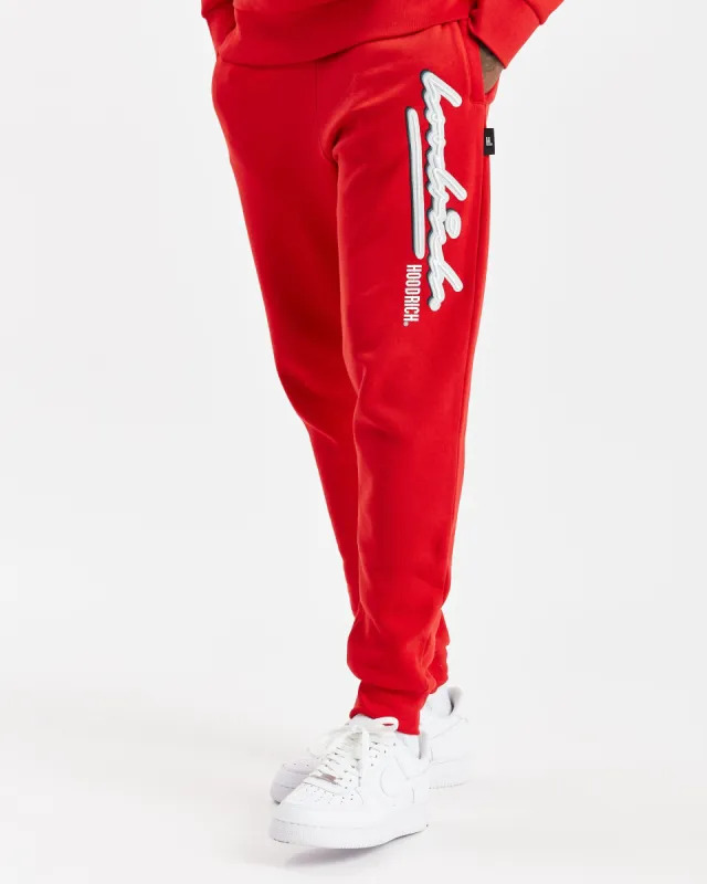 OG Ink Joggers - Lychee/White sold by Hoodrich