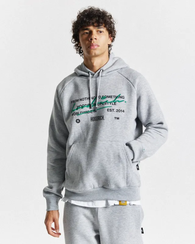 OG Cruzade Hoodie - Heather Grey/Black/Green sold by Hoodrich