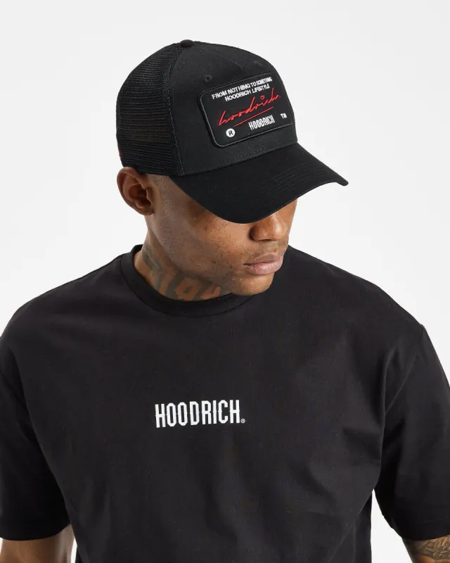 OG Cruzade Trucker Cap - Black/White/Red made by Hoodrich