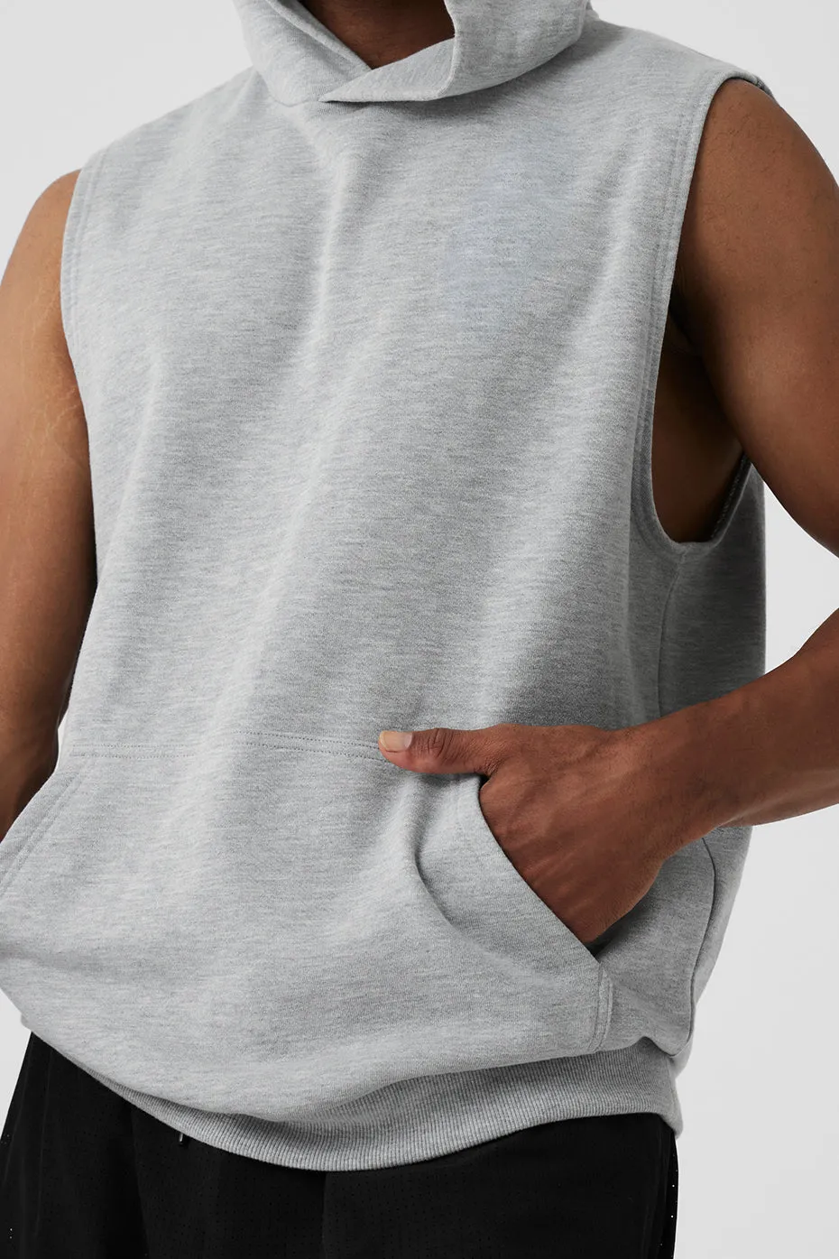 Chill Sleeveless Hoodie - Athletic Heather Grey sold by Alo Yoga product image thumbnail 4
