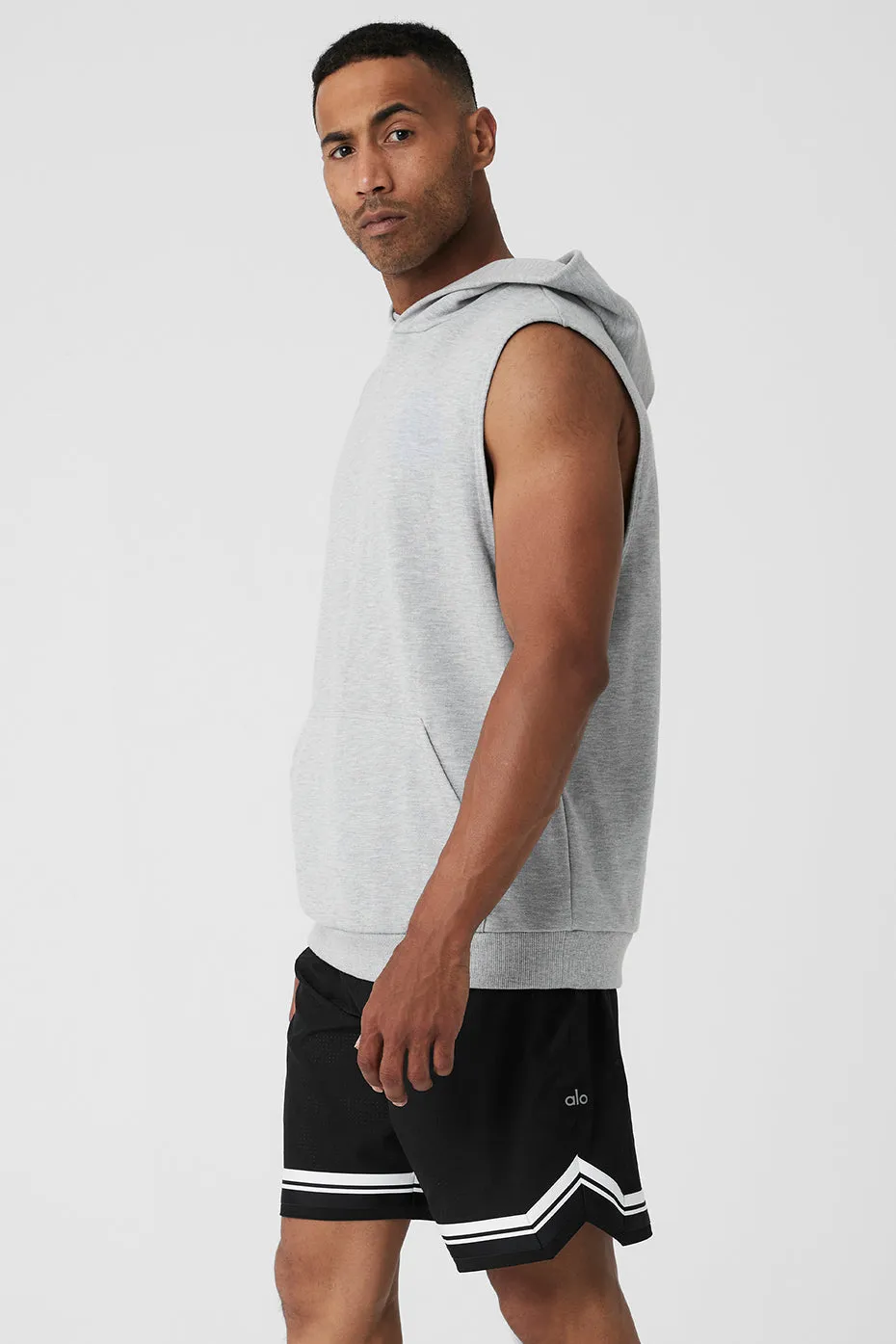 Chill Sleeveless Hoodie - Athletic Heather Grey sold by Alo Yoga product image thumbnail 3