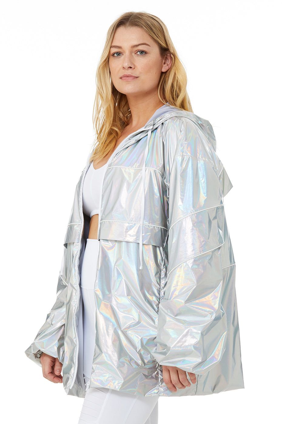 Alo Gleam Stardust Jacket - Silver Gleam/White sold by Alo Yoga product image thumbnail 6