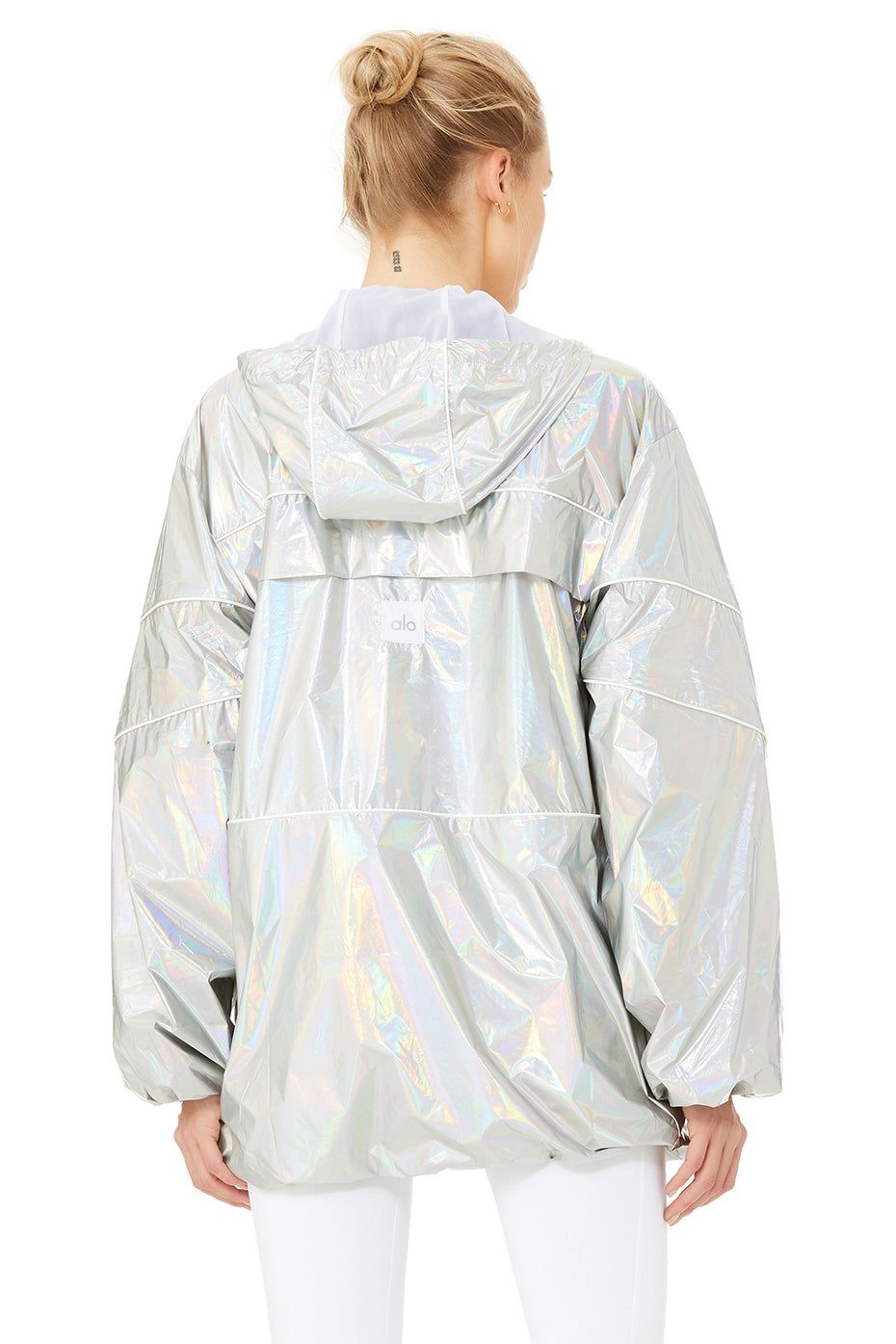 Alo Gleam Stardust Jacket - Silver Gleam/White sold by Alo Yoga product image thumbnail 4