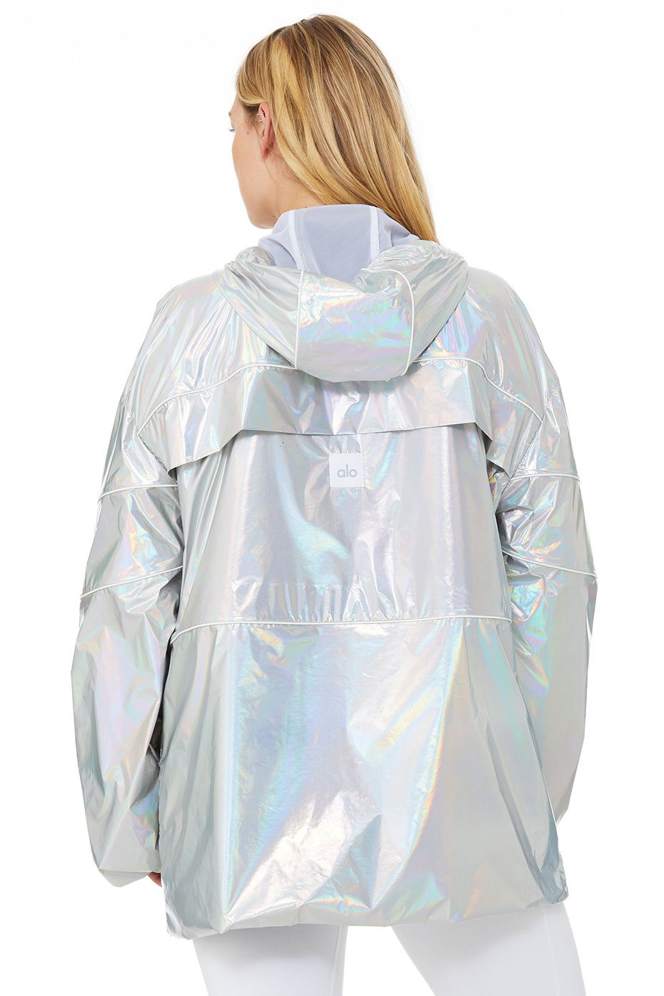 Alo Gleam Stardust Jacket - Silver Gleam/White sold by Alo Yoga product image thumbnail 7