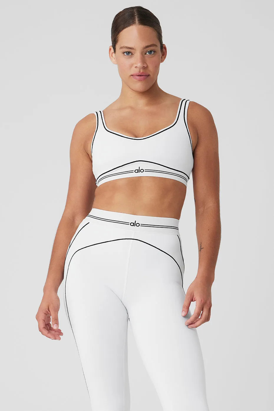 Airbrush Heart Throb Bra - White/Black sold by Alo Yoga product image thumbnail 5