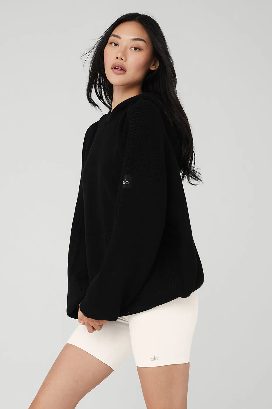 Scholar Hooded Sweater - Black sold by Alo Yoga product image thumbnail 3