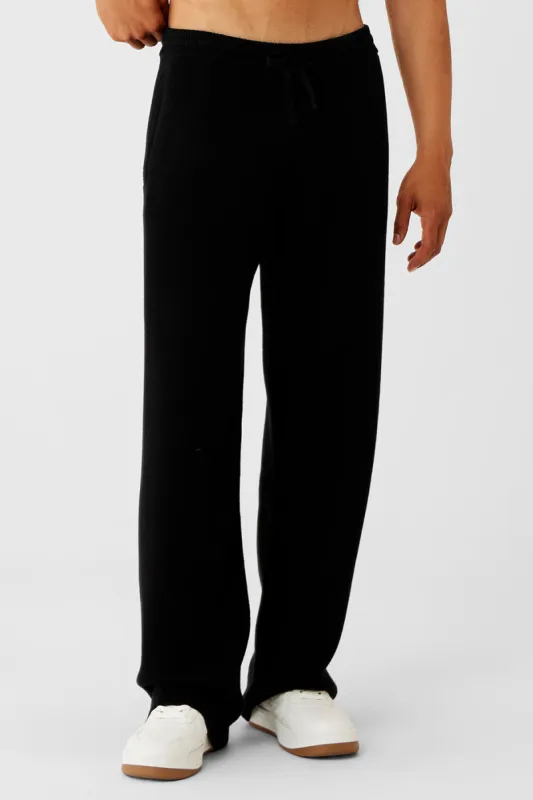 Scholar Straight Leg Sweatpant - Black sold by Alo Yoga