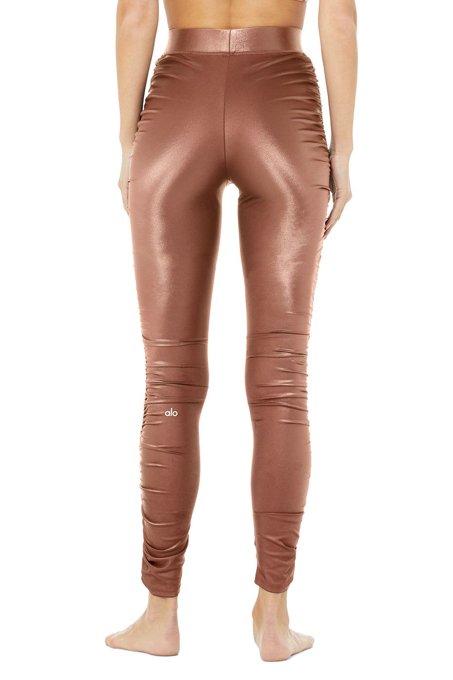 High-Waist Cinched Legging - Chestnut Shine sold by Alo Yoga product image thumbnail 2