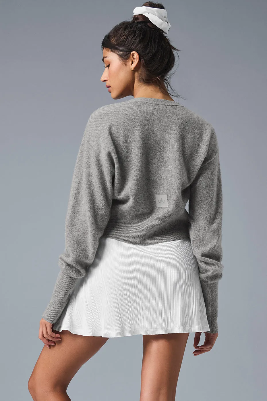 Cashmere Jet Set Cardigan - Dove Grey Heather sold by Alo Yoga product image thumbnail 2