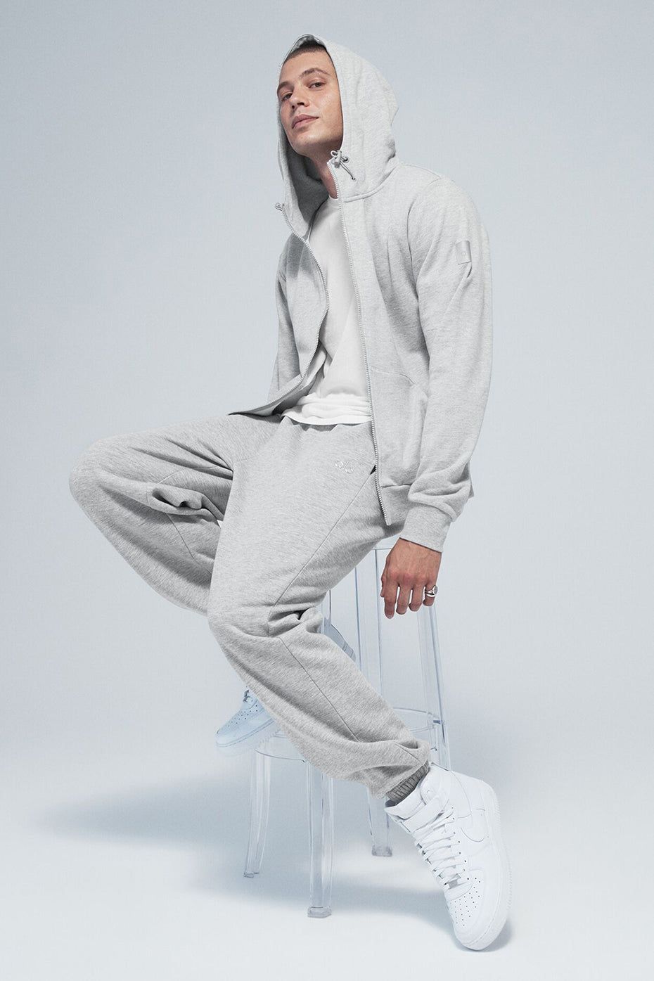 Central Hoodie - Athletic Heather Grey sold by Alo Yoga product image thumbnail 5