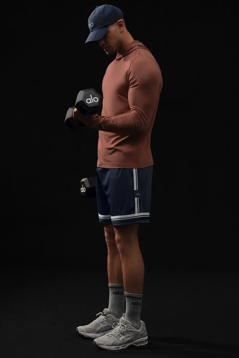 Conquer Reform Long Sleeve With Hood - Chestnut sold by Alo Yoga product image thumbnail 3