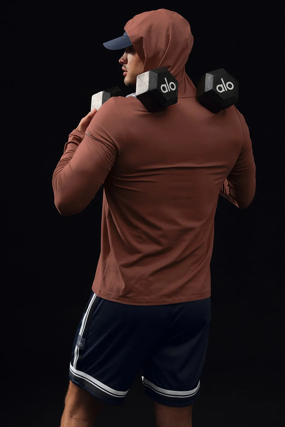 Conquer Reform Long Sleeve With Hood - Chestnut sold by Alo Yoga product image thumbnail 2
