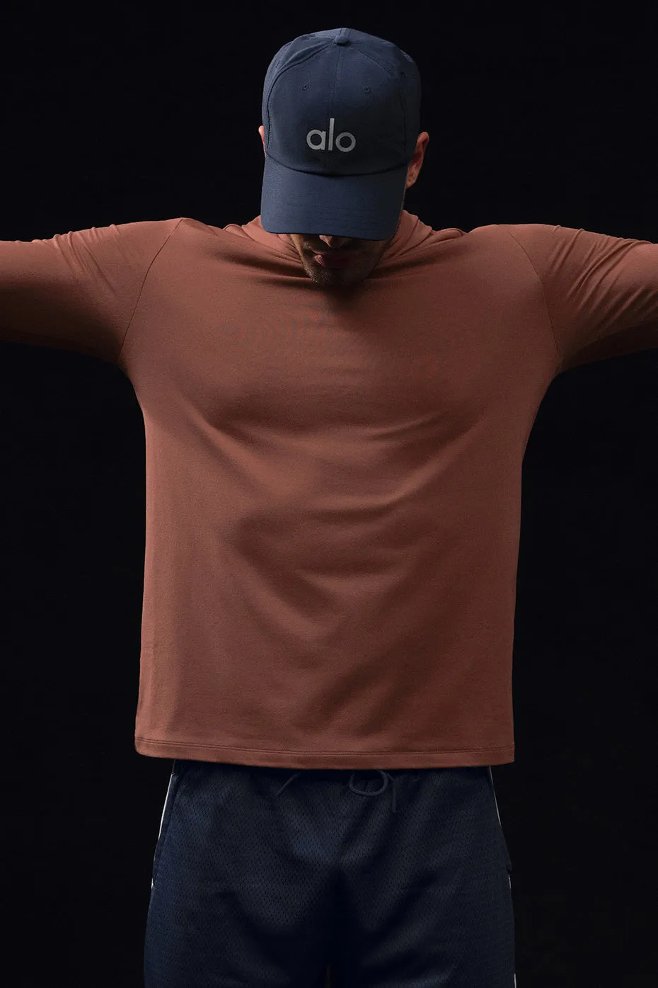 Conquer Reform Long Sleeve With Hood - Chestnut sold by Alo Yoga product image thumbnail 5