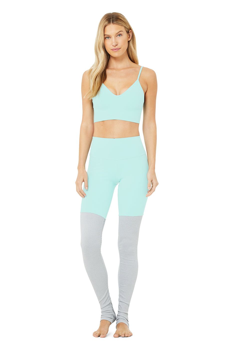 High-Waist Goddess Legging - Blue Quartz/Dove Grey Heather sold by Alo Yoga product image thumbnail 5