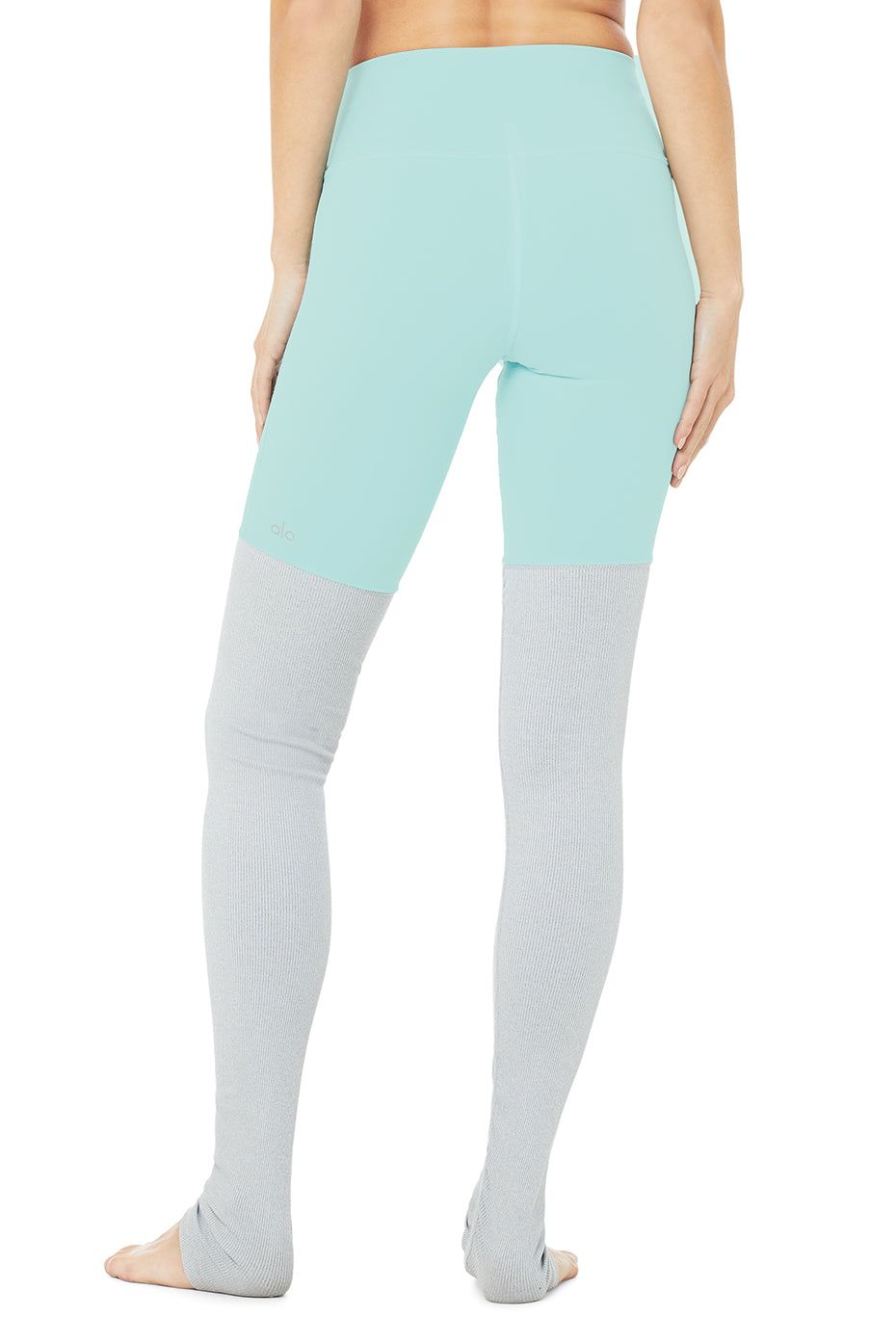 High-Waist Goddess Legging - Blue Quartz/Dove Grey Heather sold by Alo Yoga product image thumbnail 2