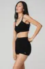 Cashmere Ribbed Staycation Bra - Jet Black sold by Alo Yoga