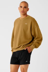 Accolade Crew Neck Pullover - Golden Olive Branch sold by Alo Yoga