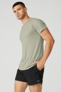 The Triumph Crew Neck Tee - Limestone sold by Alo Yoga