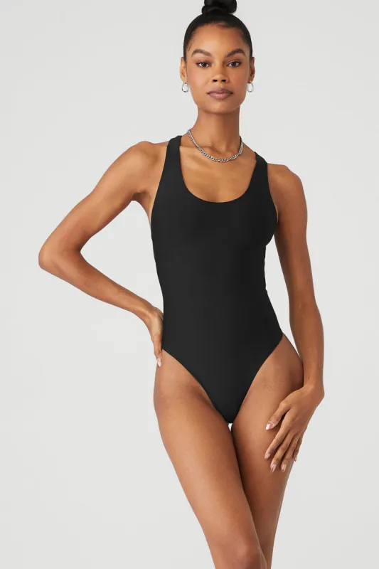 Airlift Barre Bodysuit - Black sold by Alo Yoga