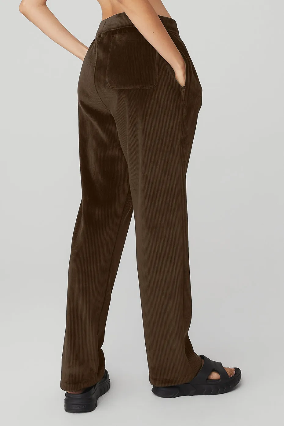Velour Baller Pant - Espresso sold by Alo Yoga product image thumbnail 2