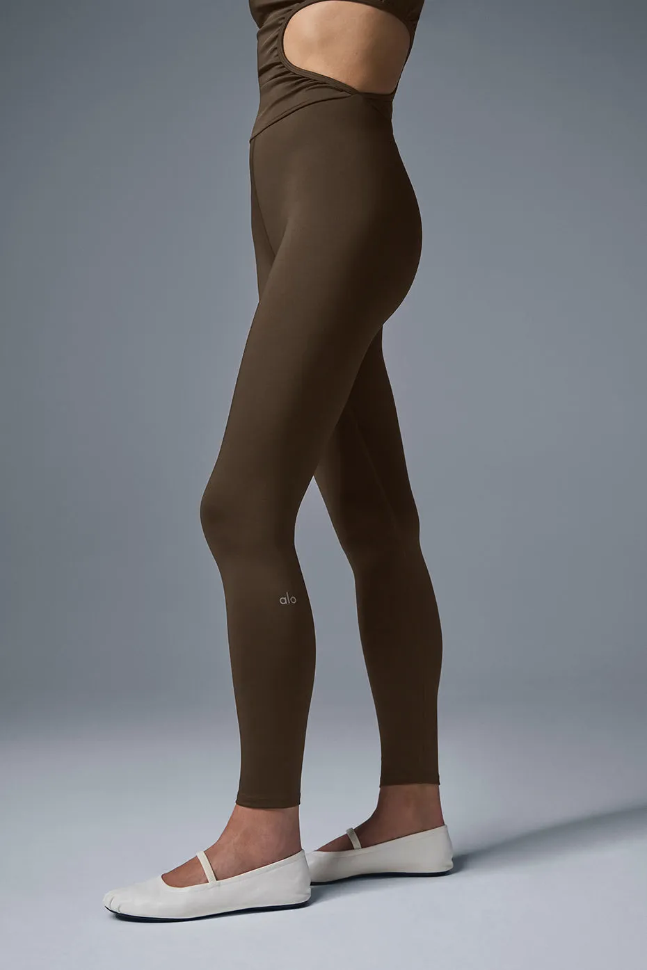 Airlift 7/8 Decadent Bodysuit - Espresso sold by Alo Yoga product image thumbnail 3