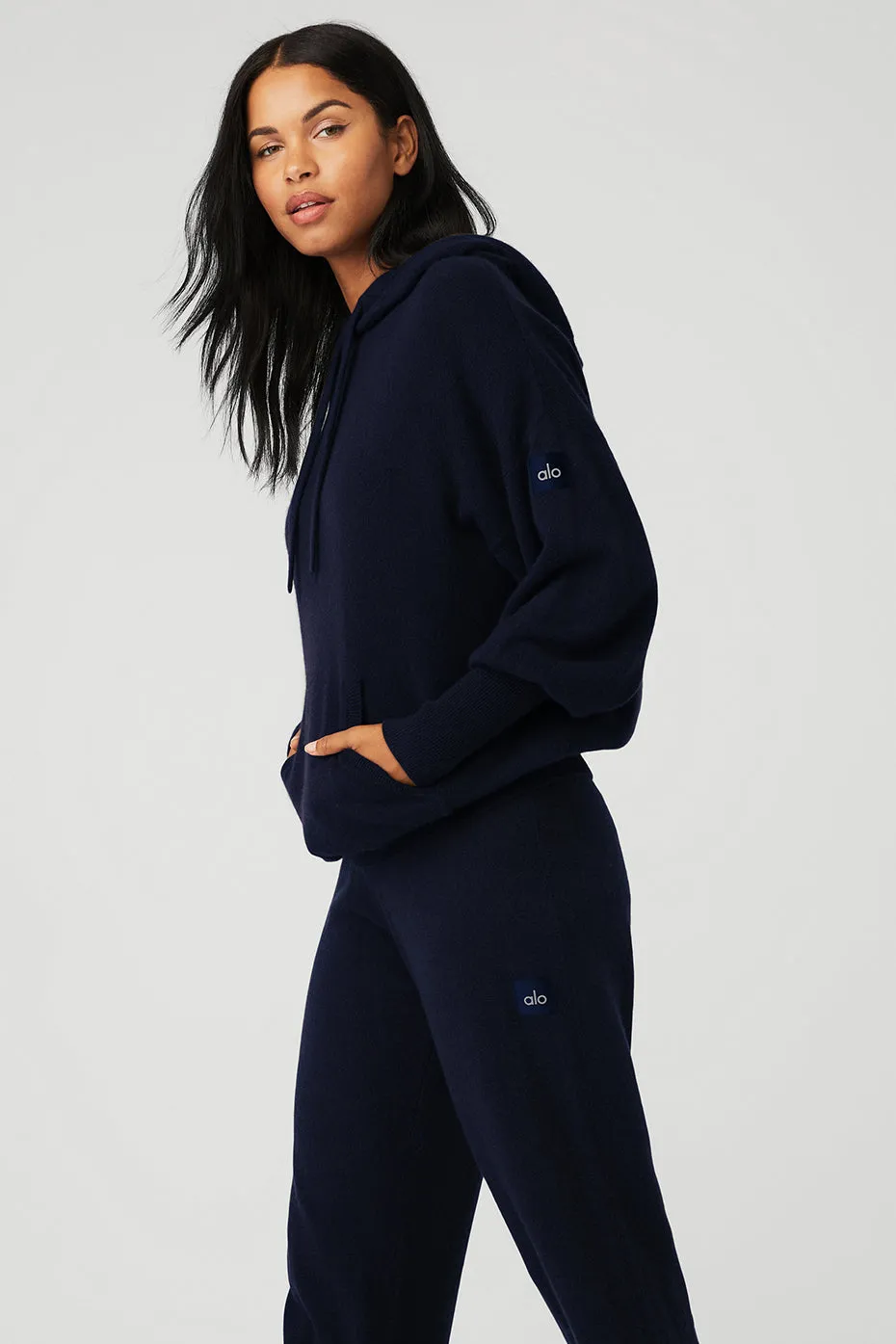 Cashmere Jet Set Hoodie - Navy sold by Alo Yoga product image thumbnail 3