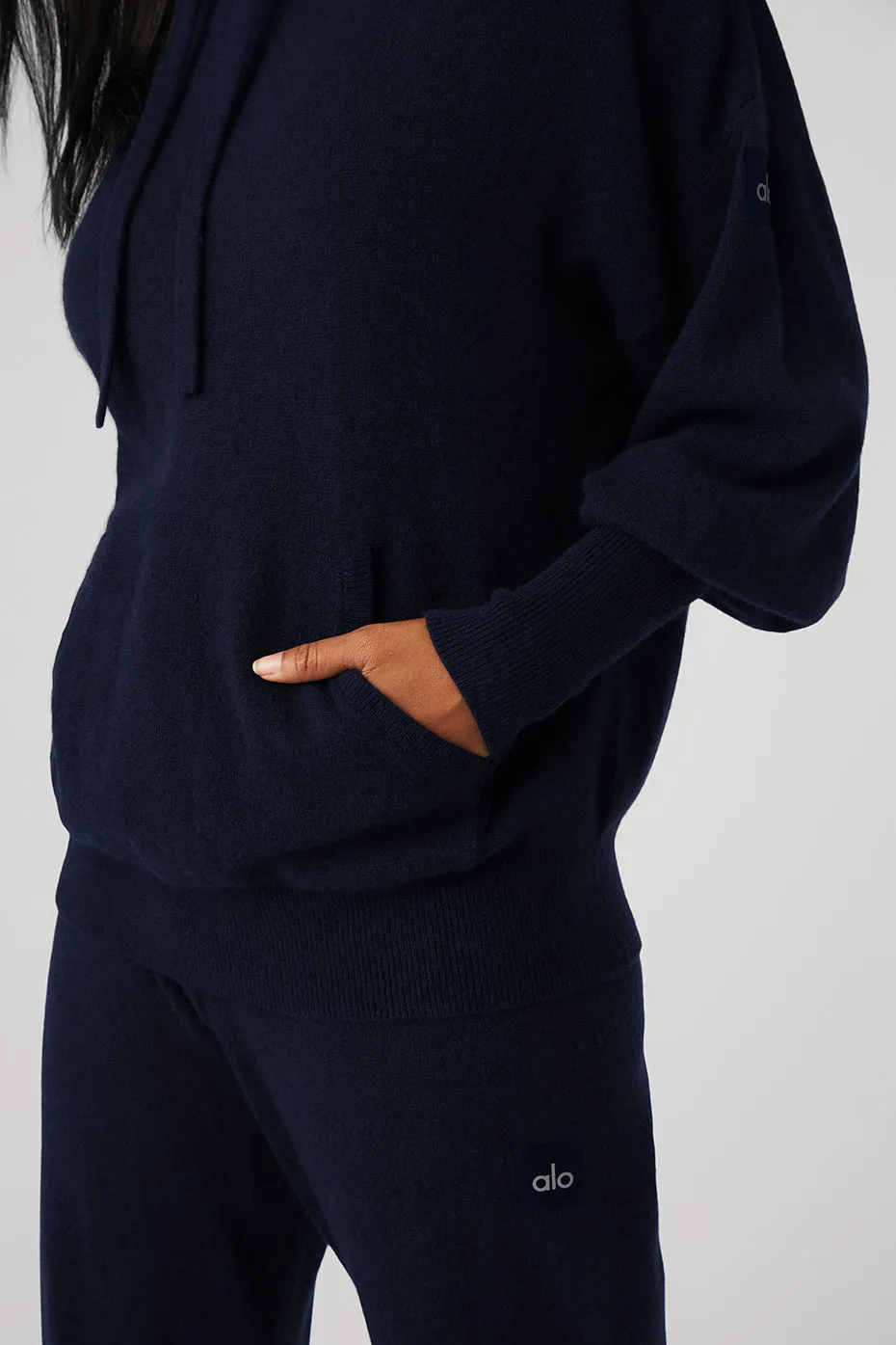 Cashmere Jet Set Hoodie - Navy sold by Alo Yoga product image thumbnail 4