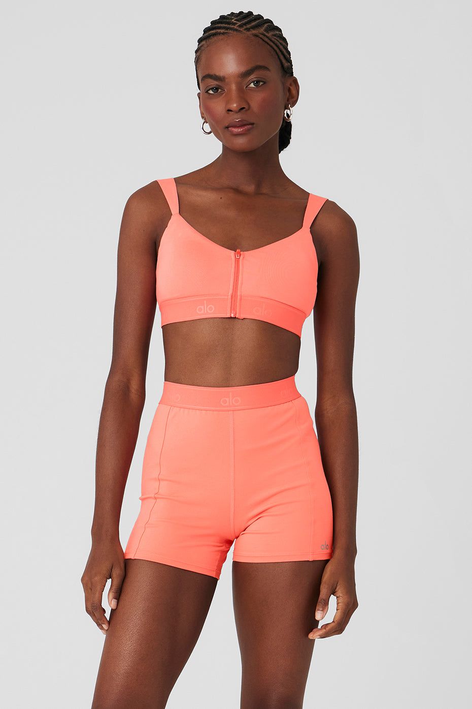 Alosoft Molded Showcase Bra - Candy Orange sold by Alo Yoga