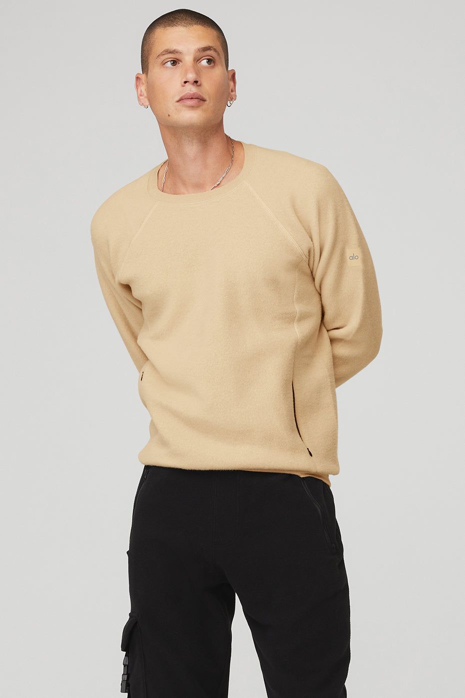 Triumph Crew Neck Sweatshirt - Sand Dune sold by Alo Yoga