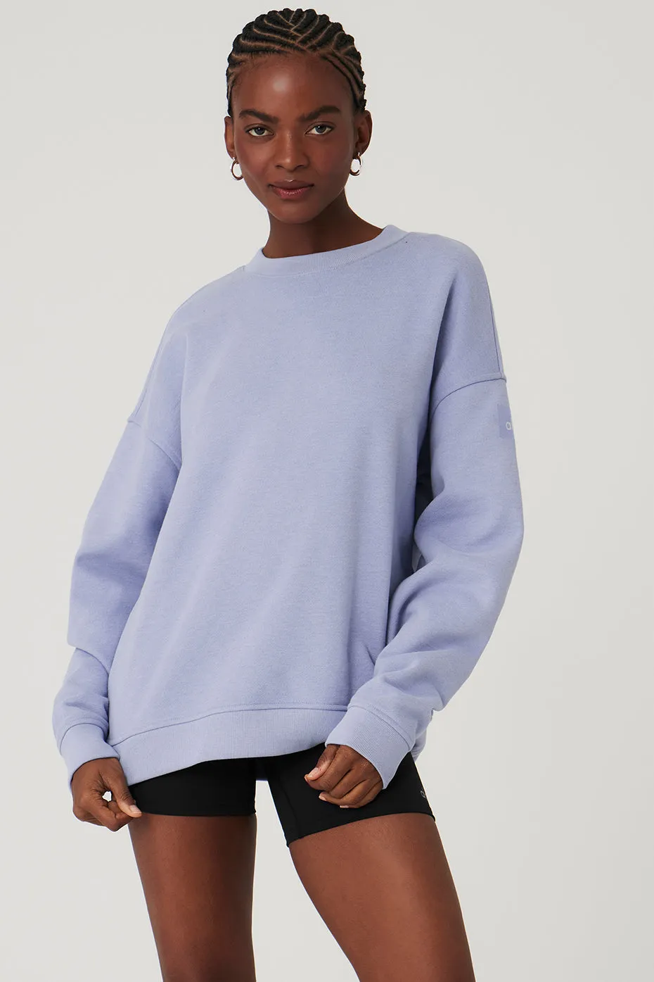Renown Heavy Weight Crew Neck Pullover - Icy Purple sold by Alo Yoga