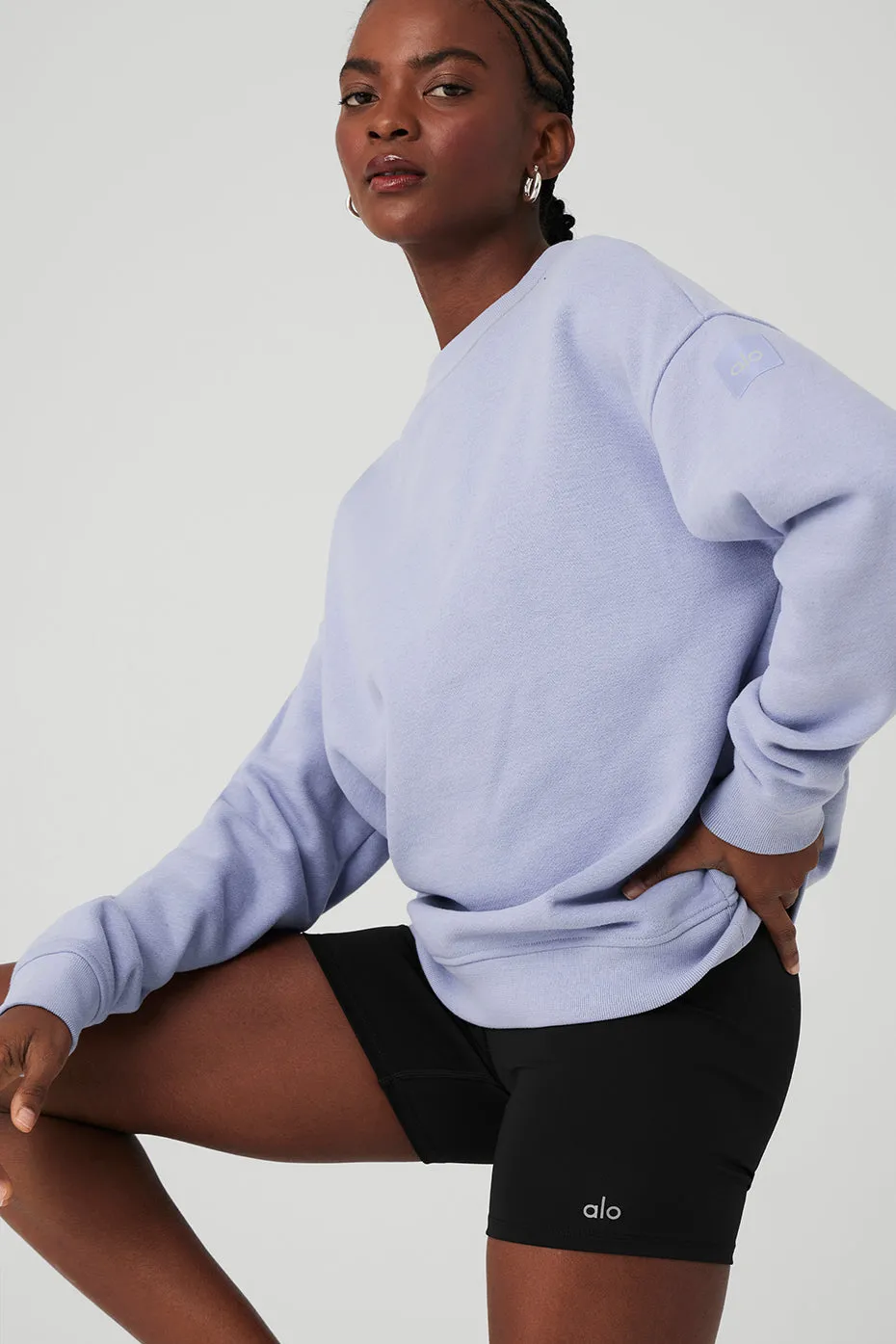 Renown Heavy Weight Crew Neck Pullover - Icy Purple sold by Alo Yoga product image thumbnail 4