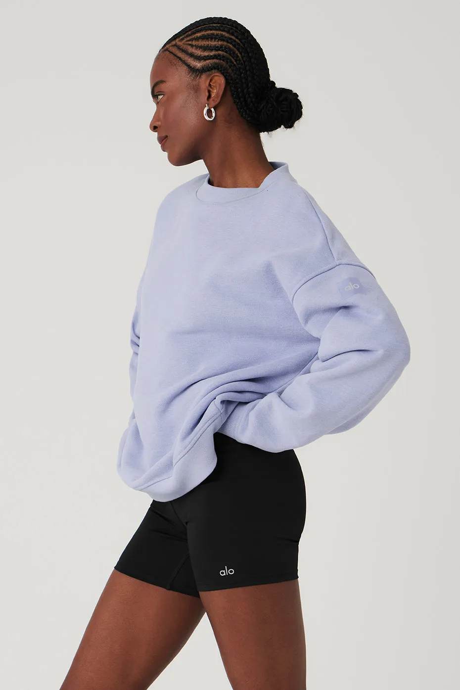 Renown Heavy Weight Crew Neck Pullover - Icy Purple sold by Alo Yoga product image thumbnail 3