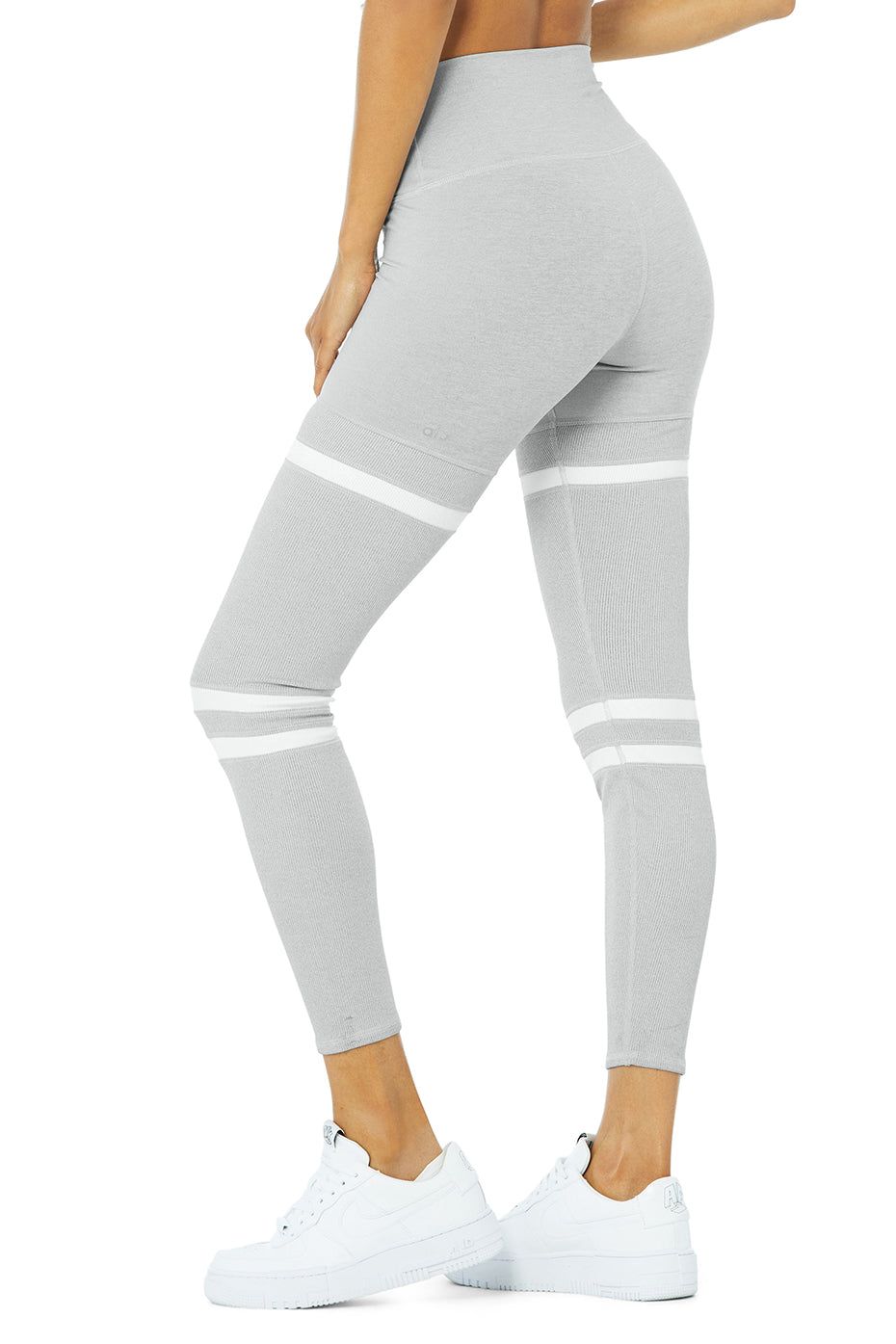 High-Waist Legit Legging - Athletic Heather Grey/White sold by Alo Yoga product image thumbnail 2
