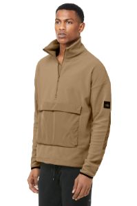 1/2 Zip Mammoth Polar Pullover - Gravel sold by Alo Yoga
