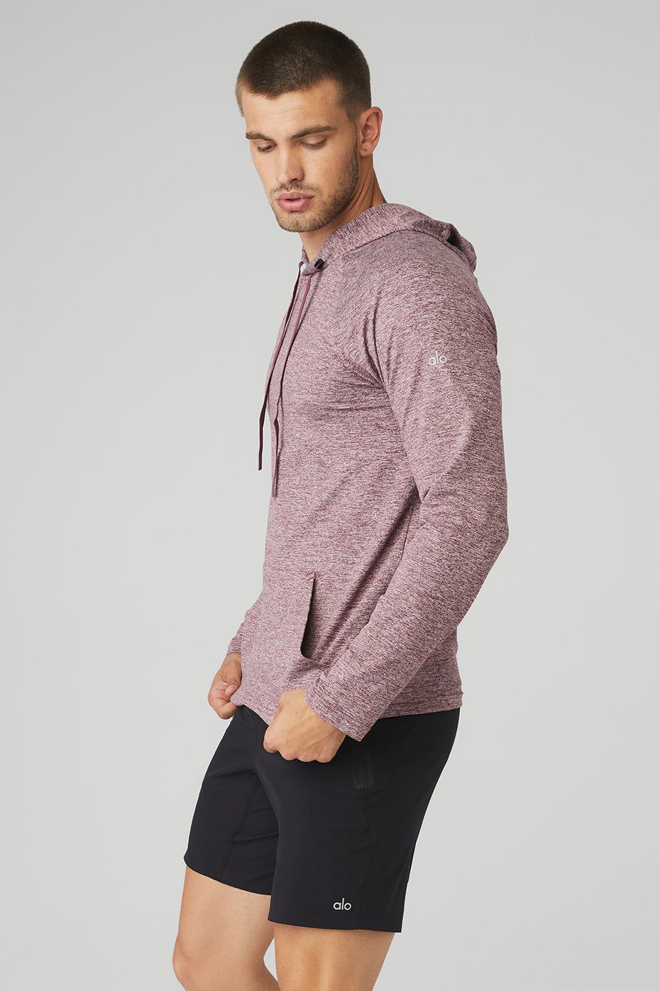 The Conquer Hoodie - Varsity Cardinal Heather sold by Alo Yoga product image thumbnail 3